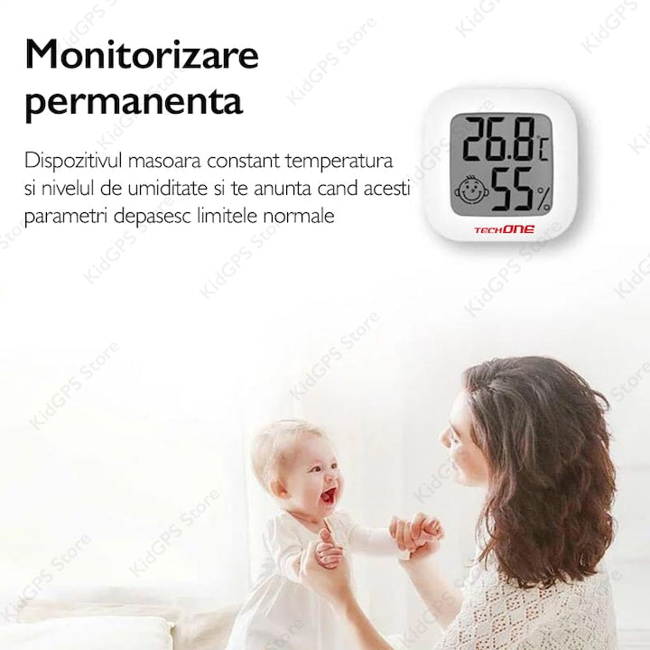 Termometru si higrometru de camera Techone® CX-0726