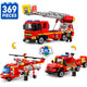 Set de Constructie cu Piese Tip Blocuri Constructie 369 Piese MiniBric 3 in 1 Rescue Top Team