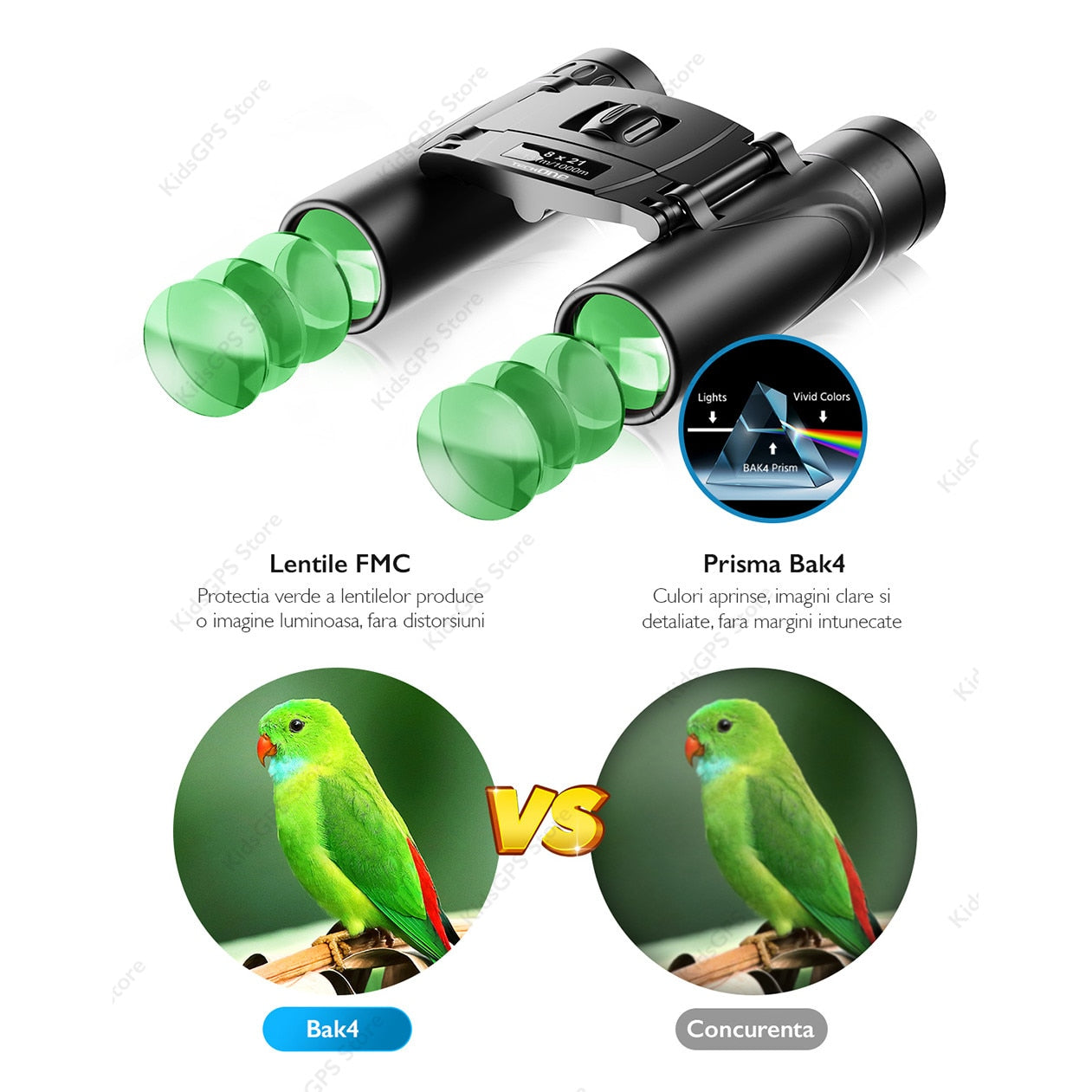 Binoclu profesional 8 x 21 Techone® Hunter