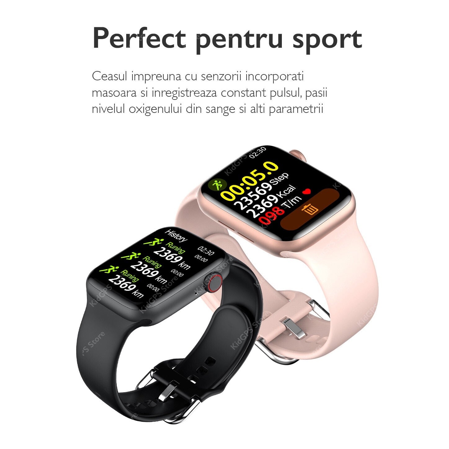 Ceas smartwatch TechONE™ W26 Pro, Negru