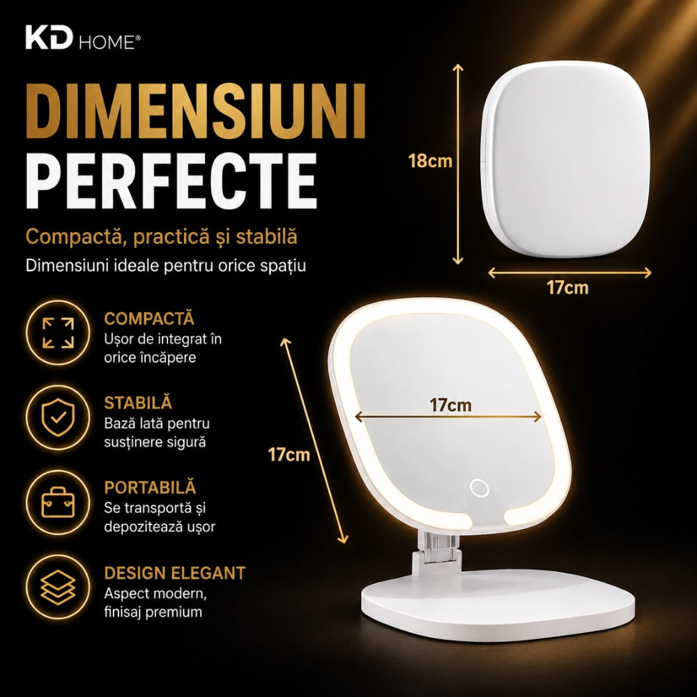 Oglinda Cosmetica Cu Led Pentru Machiaj KD Home LumiGlow