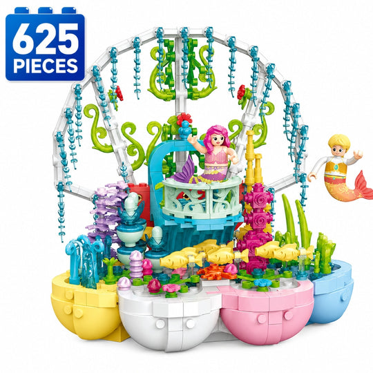 Set de Constructie cu Piese Tip Blocuri Constructie 625 Piese MiniBric Seashell Garden