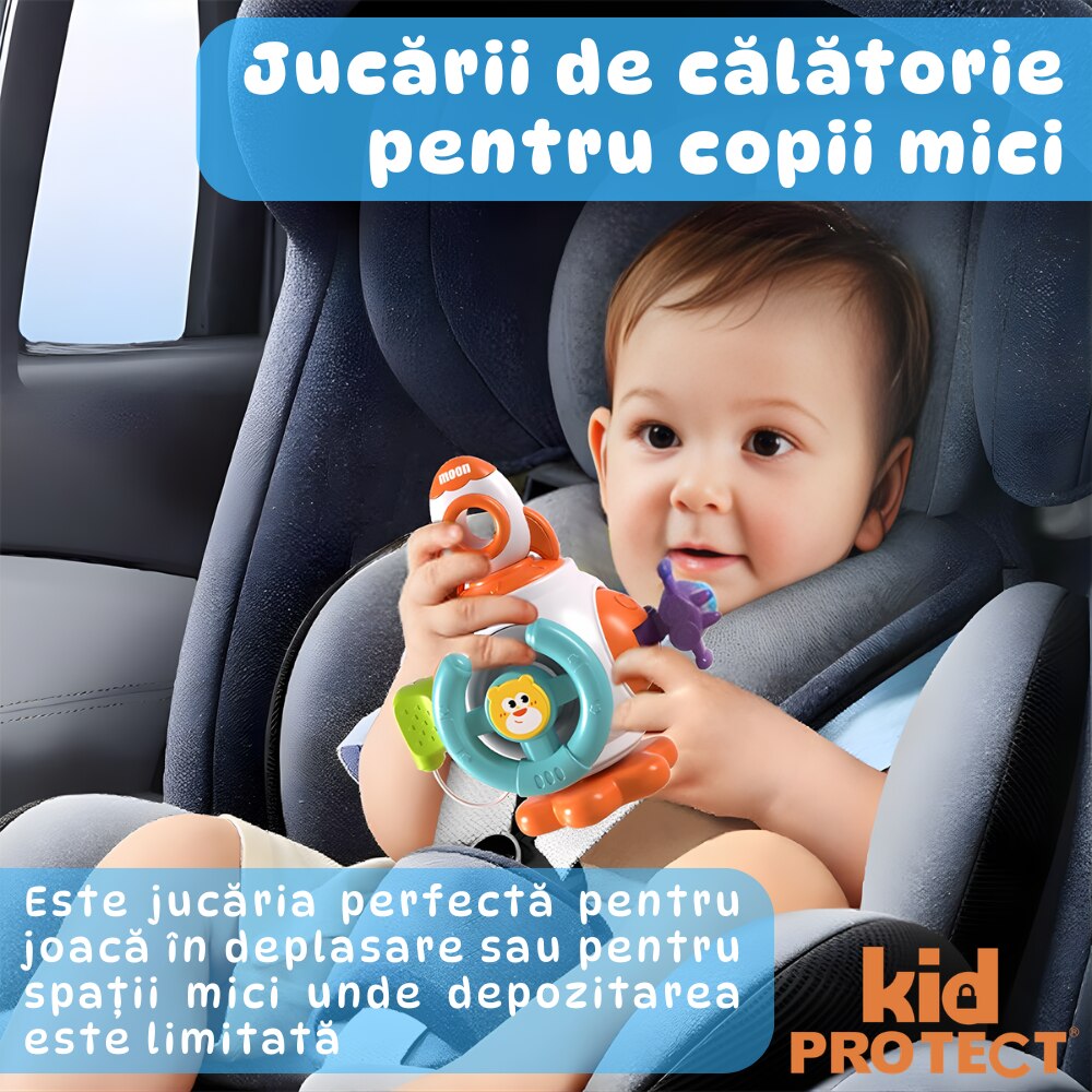 Jucarie Interactiva Bebelusi Montessori KidProtect Astro Cube