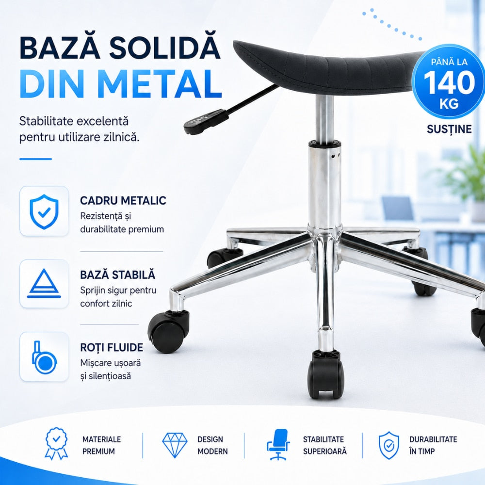 Set 2 Scaune De Birou KD Home OfficeGlide Nova 2, Negru