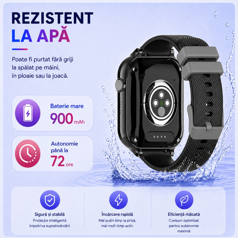 eas Smartwatch Copii Si Telefon Techone KT38, Negru