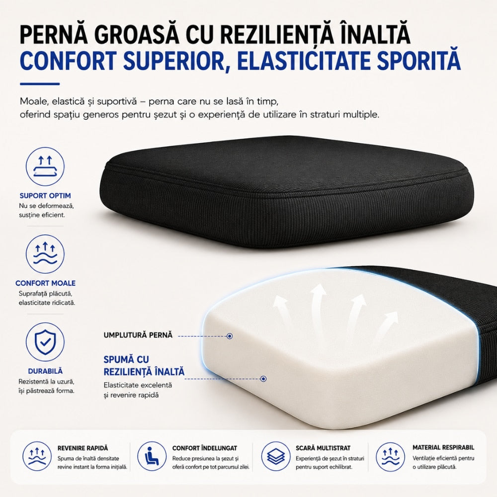 Scaun De Birou Directorial Ergonomic KD Home Ergonex, Negru