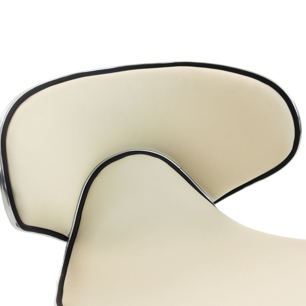 Set 2 x Scaun de Bar Inalt Cu Spatar KD Home Sky Vintage, Crem