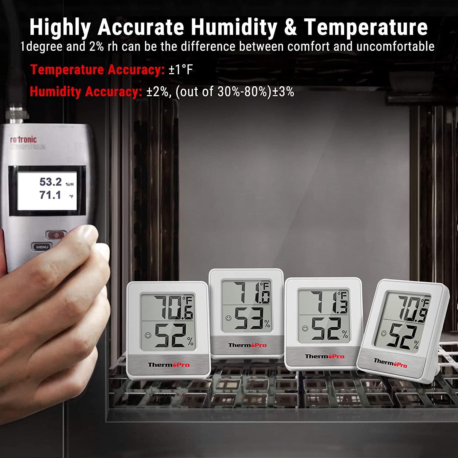 Termometru si higrometru de camera ThermoPro TP-49 RoPro