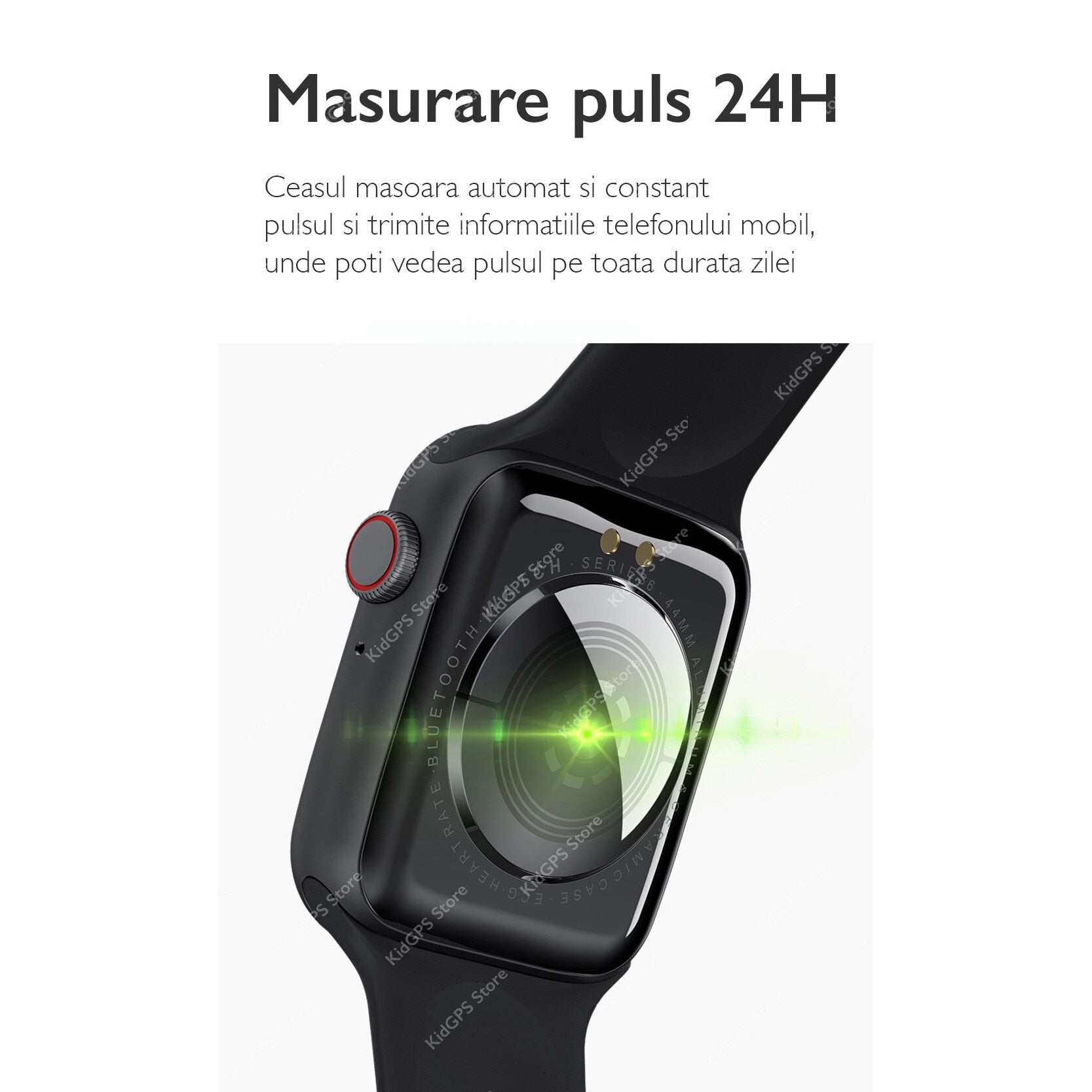 Ceas smartwatch TechONE™ W26 Pro, Negru