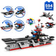 Set de Constructie cu Piese Tip Blocuri Constructie 594 Piese MiniBric 4 in 1 Naval Mission