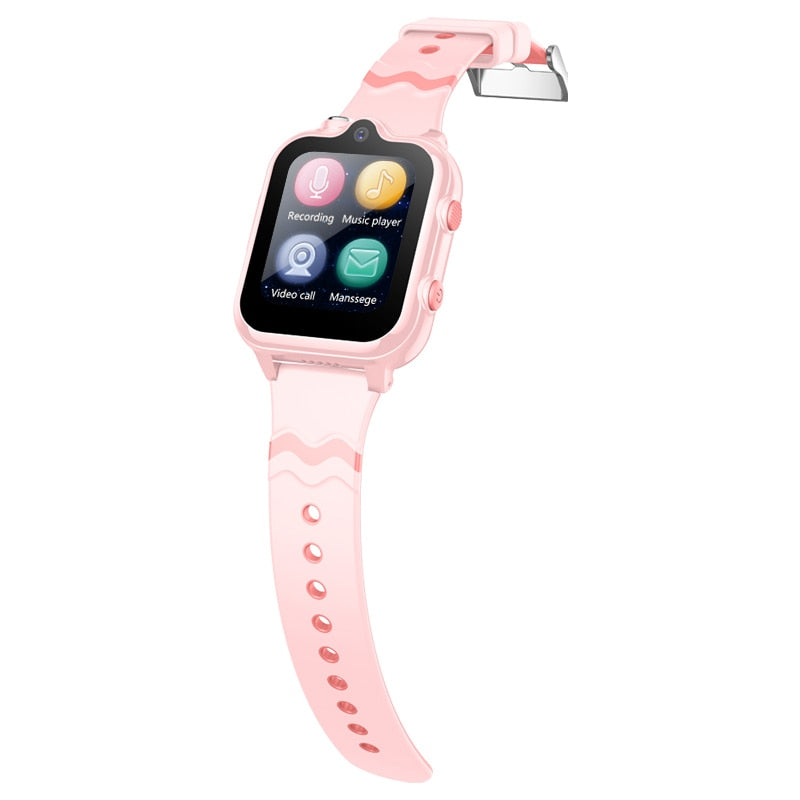 Ceas smartwatch GPS copii cu localizare si telefon Techone™ KT18, Roz