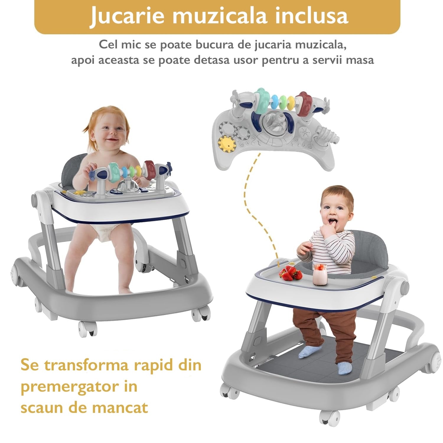 Premergator Copii 2 in 1 Reglabil 6 Trepte KidProtect® Little Helper