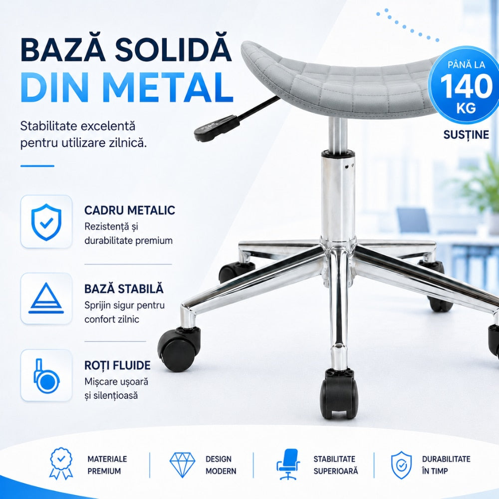 Set 2 Scaune De Birou KD Home OfficeGlide Nova 2, Gri