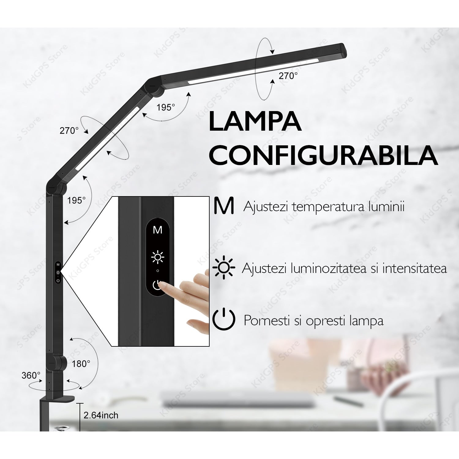 Lampa de birou LED dubla Huerler® DDL-003