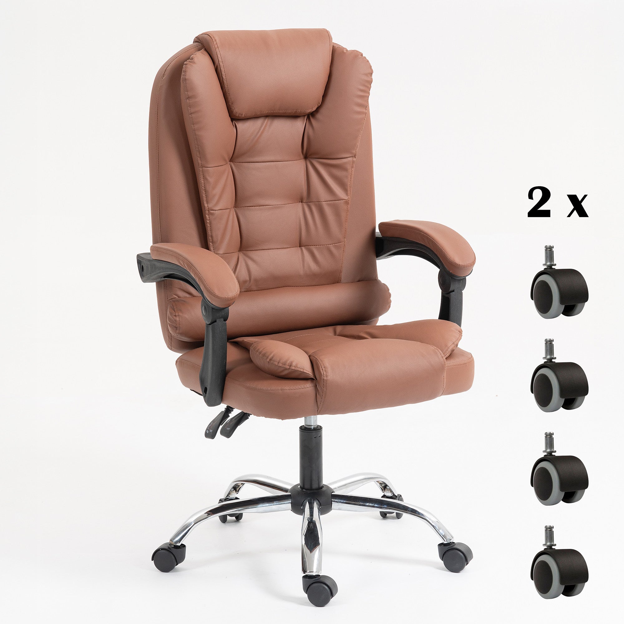 Scaun De Birou Directorial Ergonomic KD Home® ErgoLux Regal Comfort, Maro