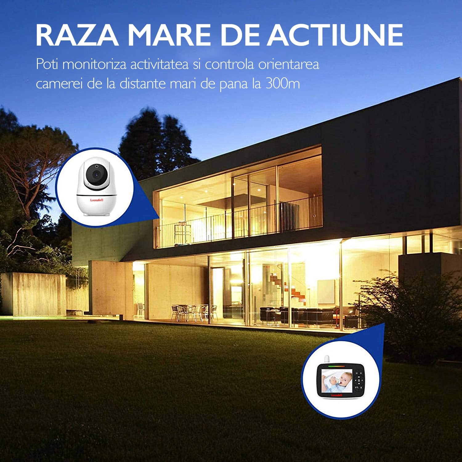 Baby Monitor WIFI Loosafe® SM935 Double PTZ
