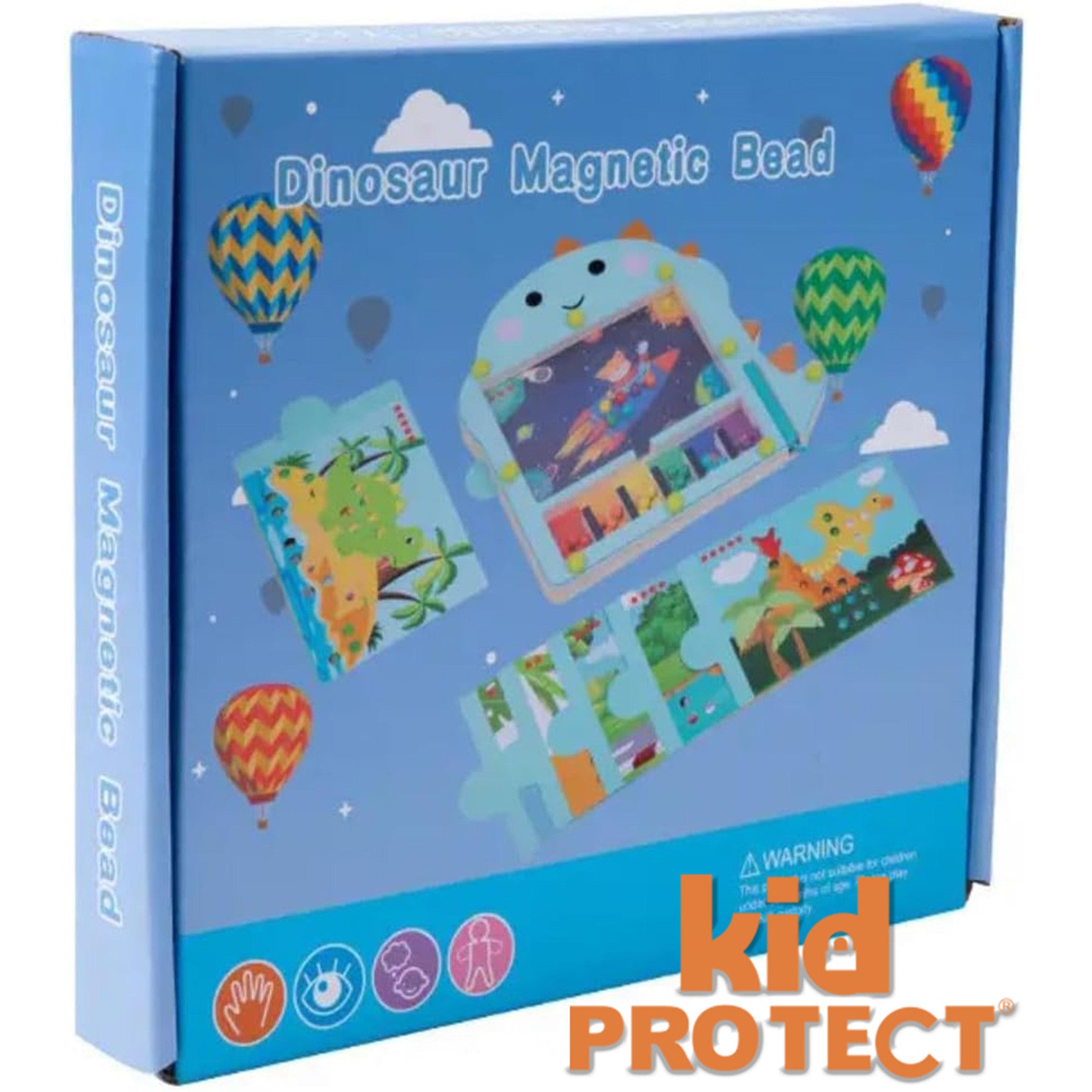 Jucarie Tip Puzzle Magnetic Montessori Din Lemn cu Bilute Pentru Copii KidProtect BrainOrbs