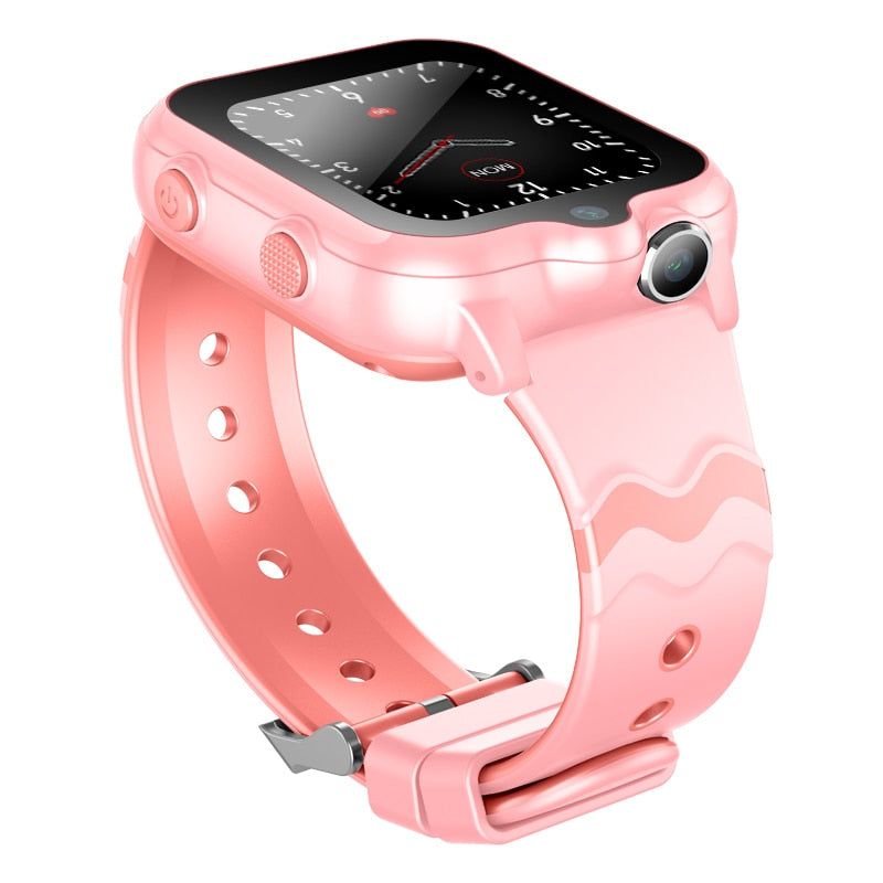 Ceas smartwatch GPS copii cu localizare si telefon Techone™ KT18, Roz