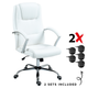 Scaun De Birou Directorial Ergonomic KD Home Noble Seat, Alb