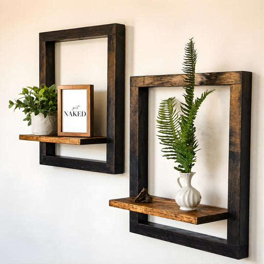 Set 2 Rafturi Din Lemn KD Home WoodCraft