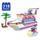Set de Constructie cu Piese Tip Blocuri Constructie 318 Piese MiniBric Girl Carnival 4508