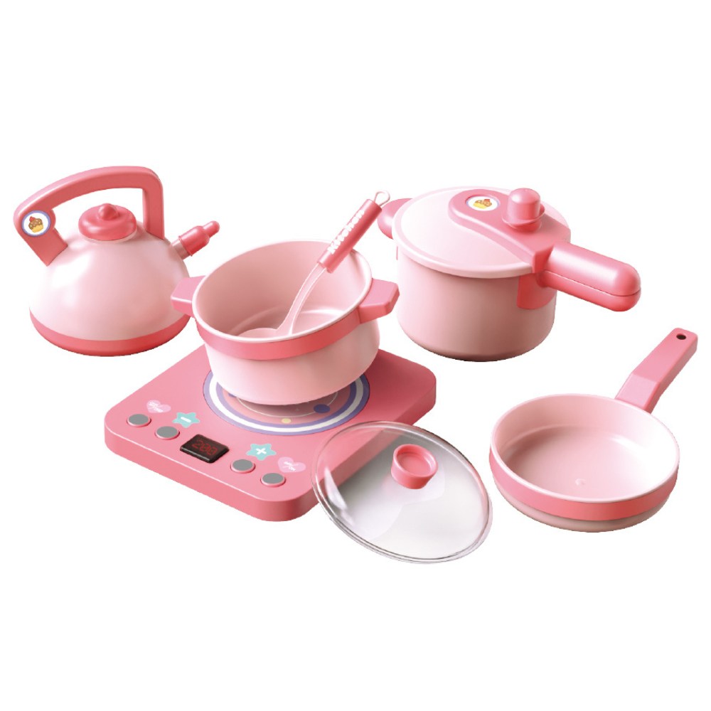 Set Accesorii Bucatarie Copii KidProtect Miss Chef, Roz