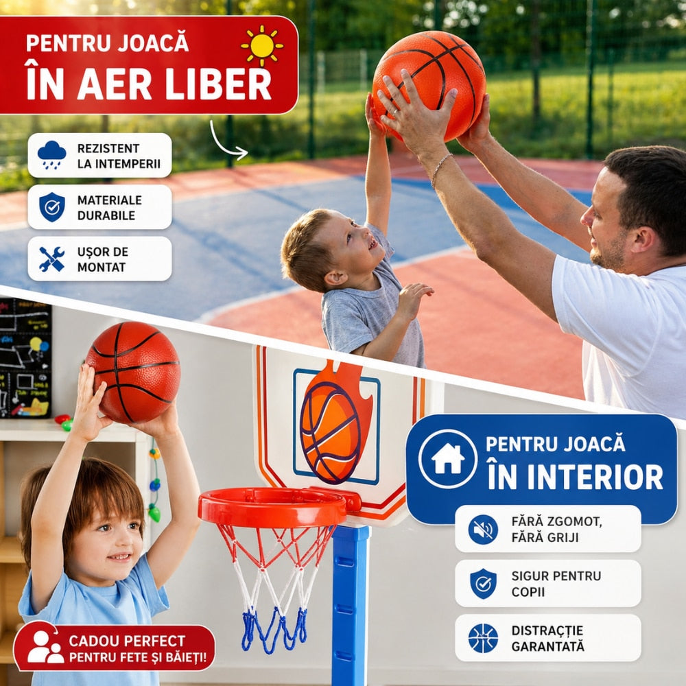 Set Cos De Baschet Copii Cu Picior KidProtect Mini Bounce