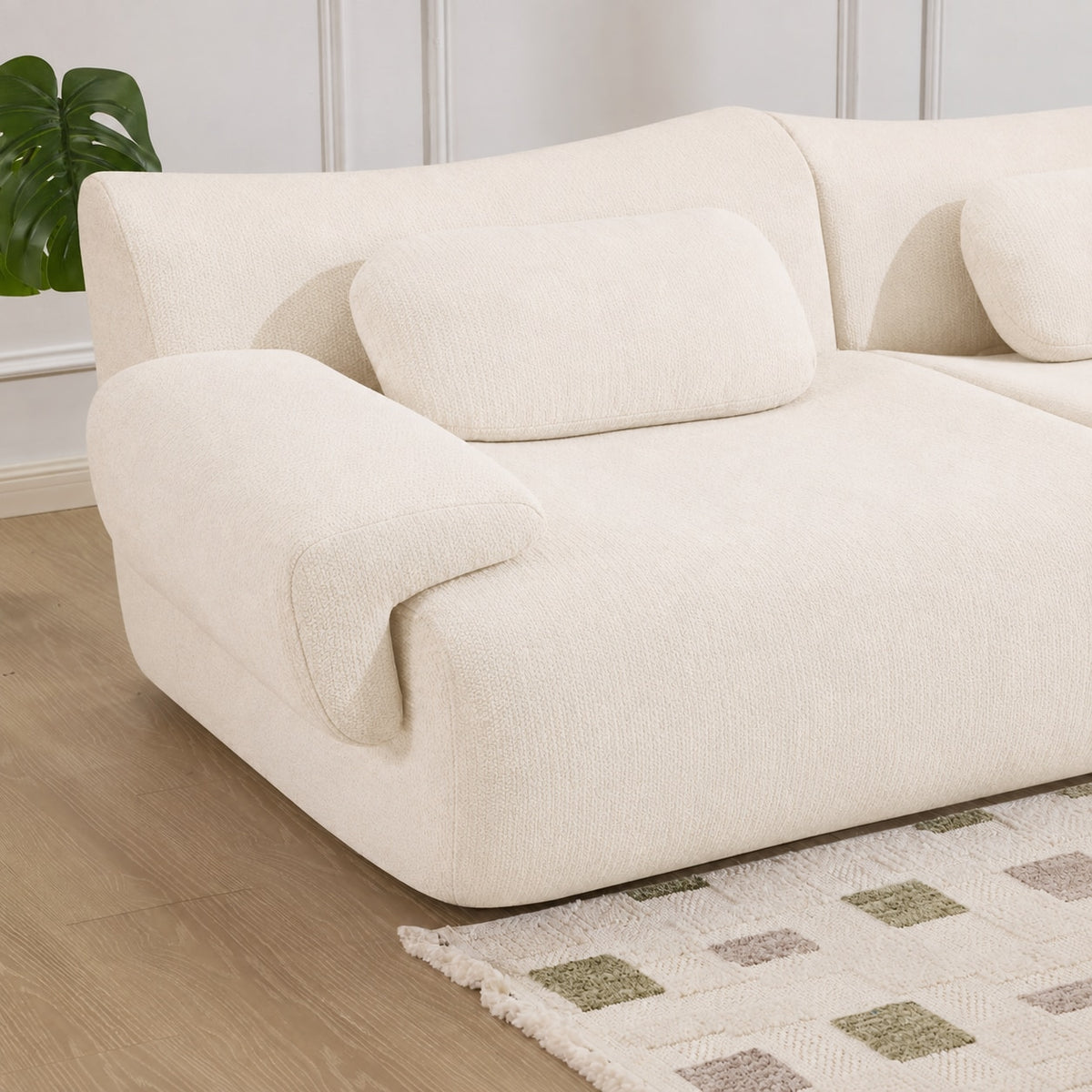 Canapea Modulara Coltar, KD Home EvoLounge, Bej