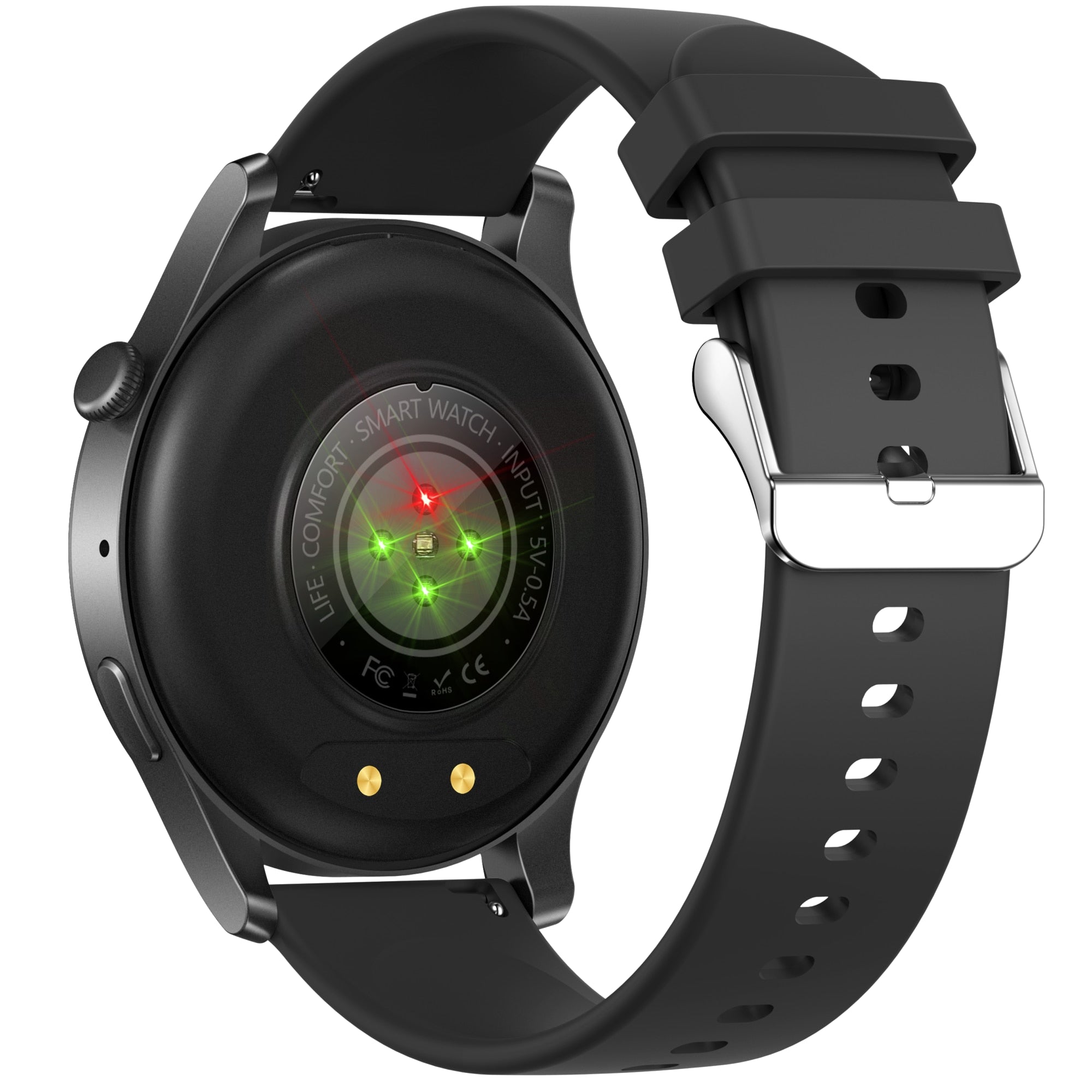 Ceas Smartwatch Unisex TechONE® KC88 Fine Life, Negru