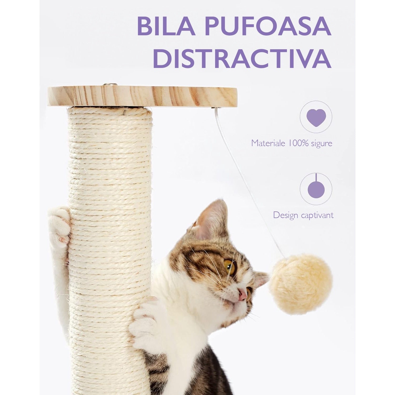 Loc De Joaca Pisici KD Home® Scratch & Lounge Tower 45 cm