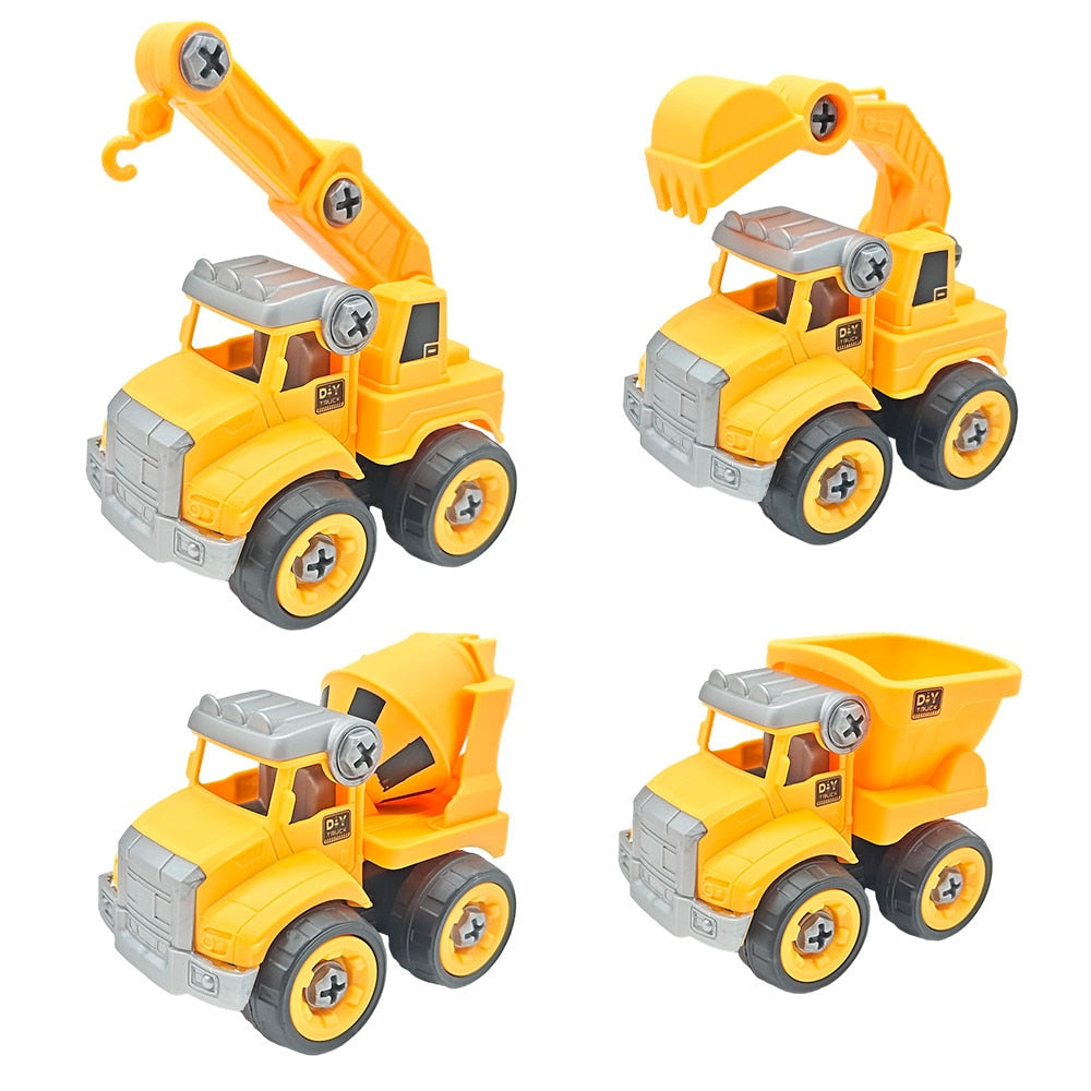 Masinuta Demontabila Pentru Copii 4 in 1, KidProtect Construction Team Builder