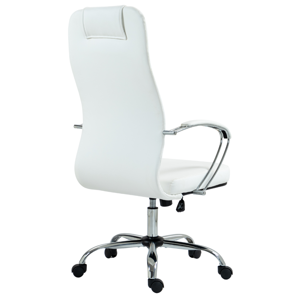 Scaun De Birou Directorial Ergonomic KD Home Falcon Desk, Alb