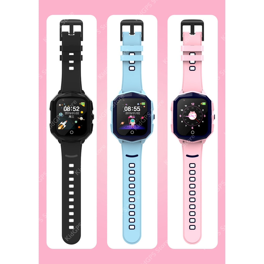 Ceas smartwatch GPS copii Techone™ KT20S 4G, Negru