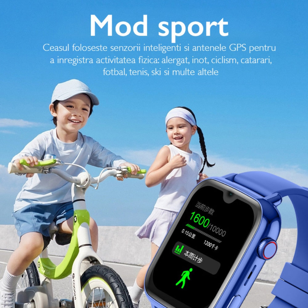 Ceas Smartwatch GPS Copii Cu Localizare Si Telefon Techone KT34 Maxi, Roz