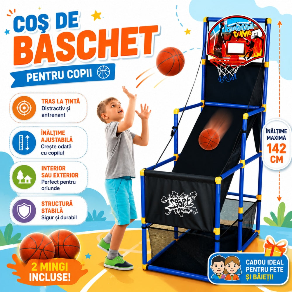 Set Cos De Baschet Tras La Tinta Copii KidProtect Target Ball