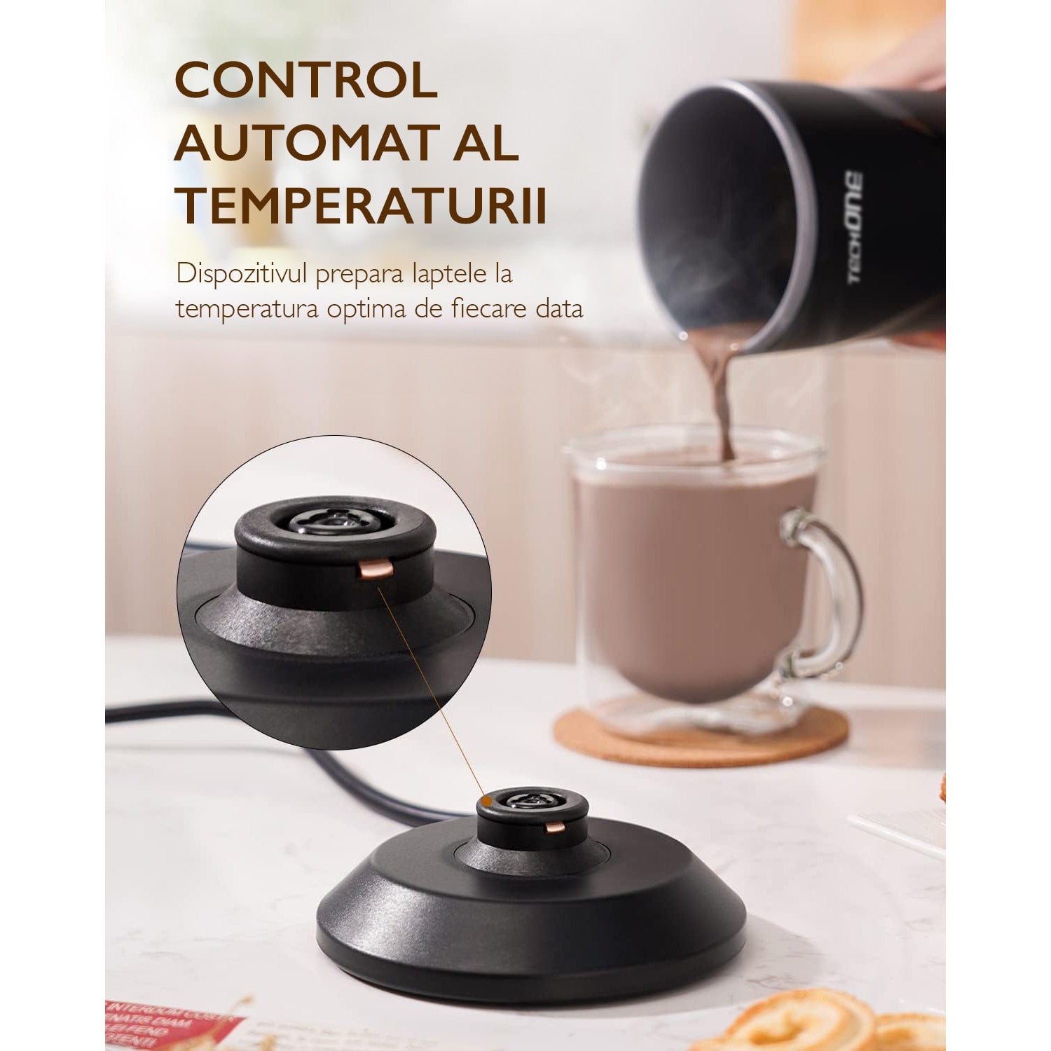 Aparat Spuma Lapte 4 in 1 Techone® Milky Froth