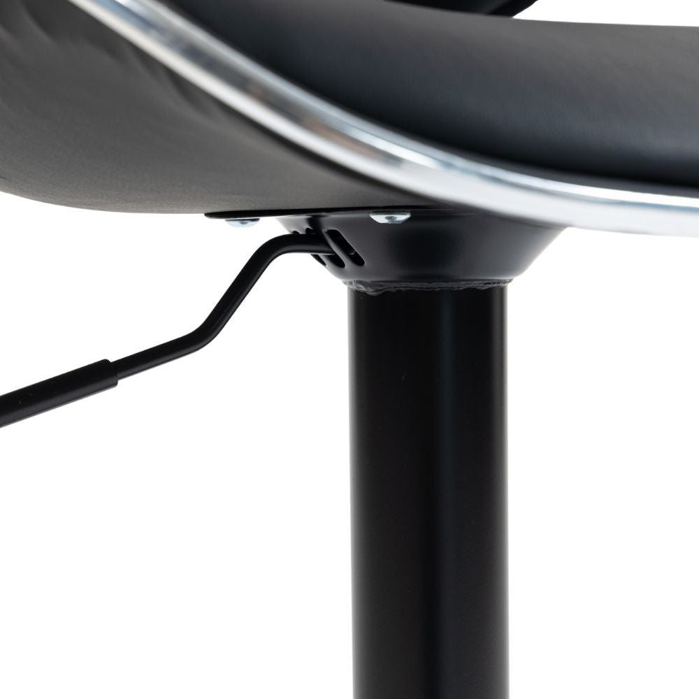 Scaun de Bar Inalt Cu Spatar KD Home® Sky Vintage, Negru