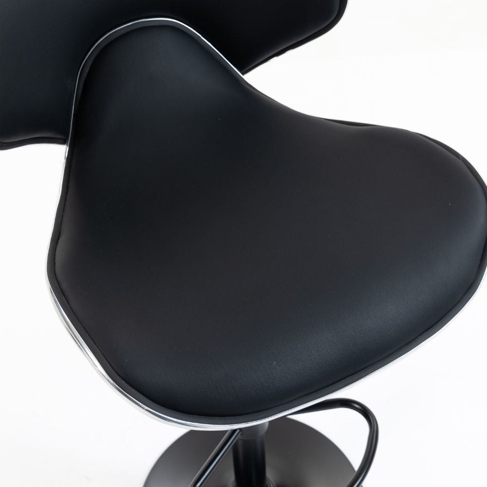 Scaun de Bar Inalt Cu Spatar KD Home® Sky Vintage, Negru