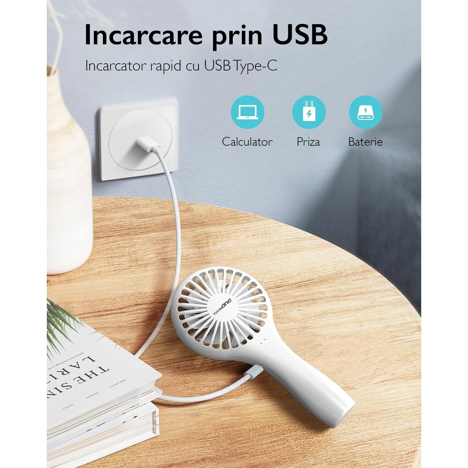Mini Ventilator Portabil Techone® Eazy Breezy