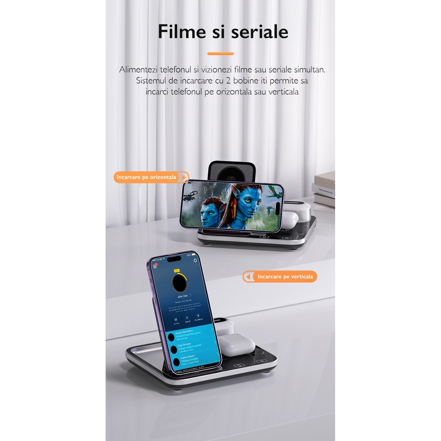 Incarcator Wireless 4 in 1 Universal Loowoko® R12