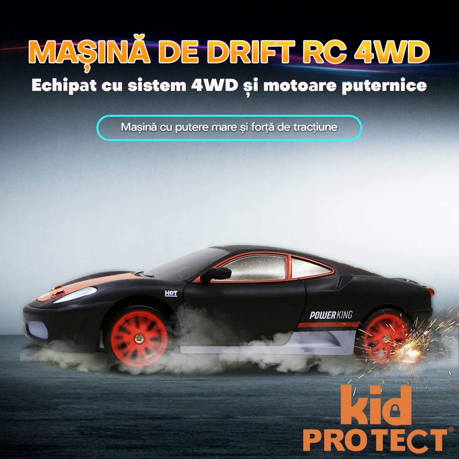 Masinuta cu Telecomanda 2-1 Kidprotect SkidForce Pro