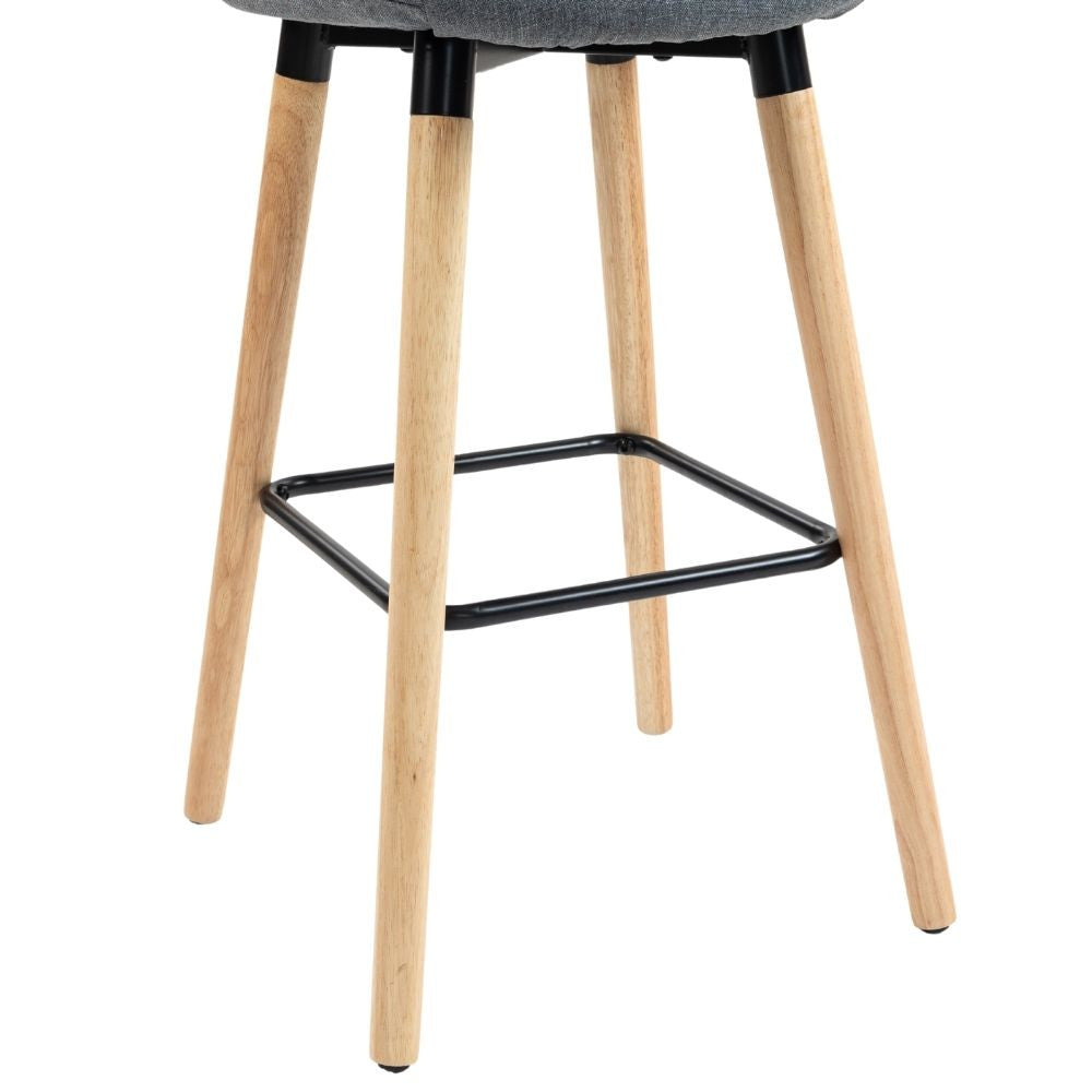 Scaun de Bar Inalt Premium KD Home BarLuxe Nova, Gri