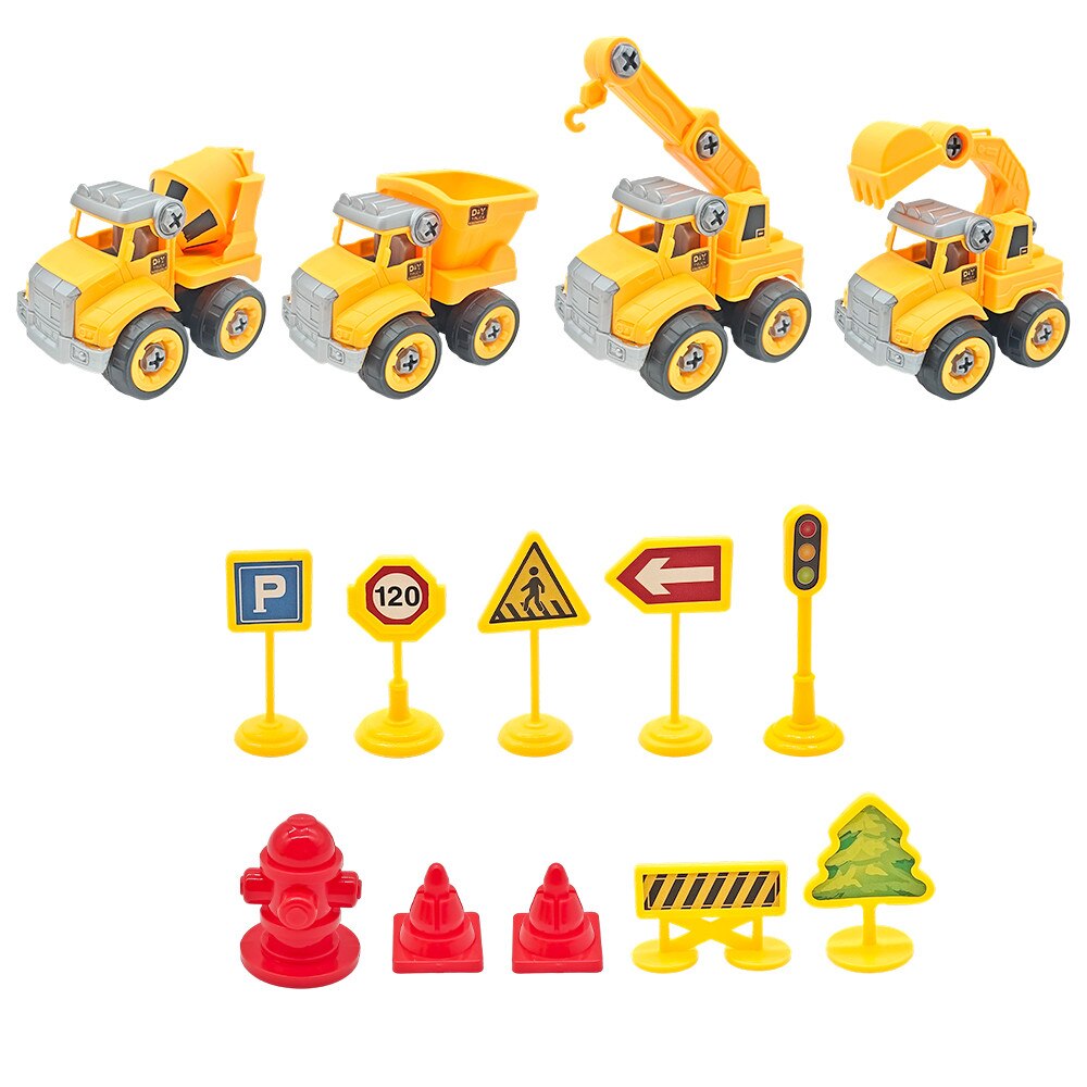 Masinuta Demontabila Pentru Copii 4 in 1, KidProtect Construction Team Builder