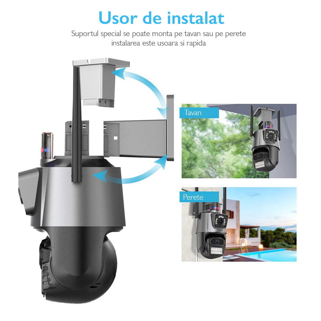 Camera de supraveghere dubla WIFI Loosafe® P11 Pro