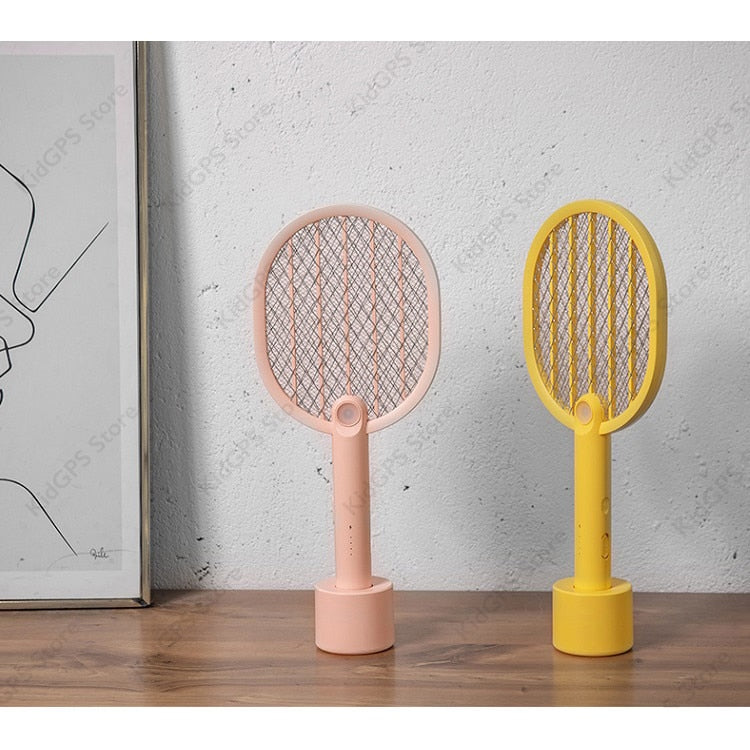 Paleta electrica anti tantari si insecte 2 in 1 Grunluft®, Galben