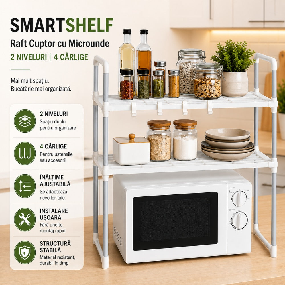 Raft Cuptor cu Microunde, KD Home SmartShelf
