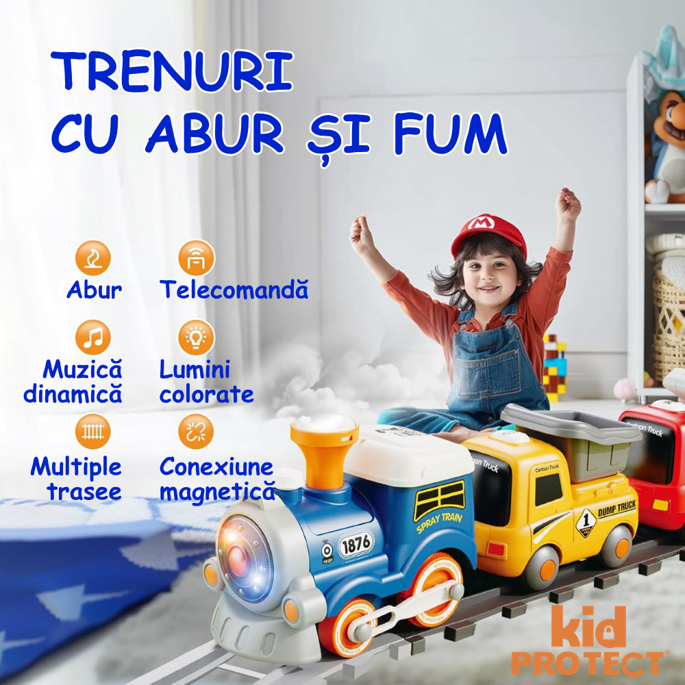 Circuit Trenulet de Jucarie Electric Pentru Copii KidProtect Tin Tin Express