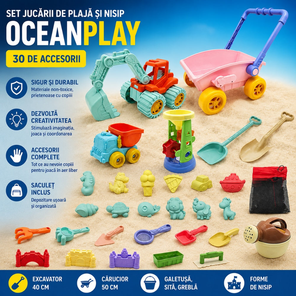 Set Jucarii de Plaja si Nisip KidProtect OceanPlay