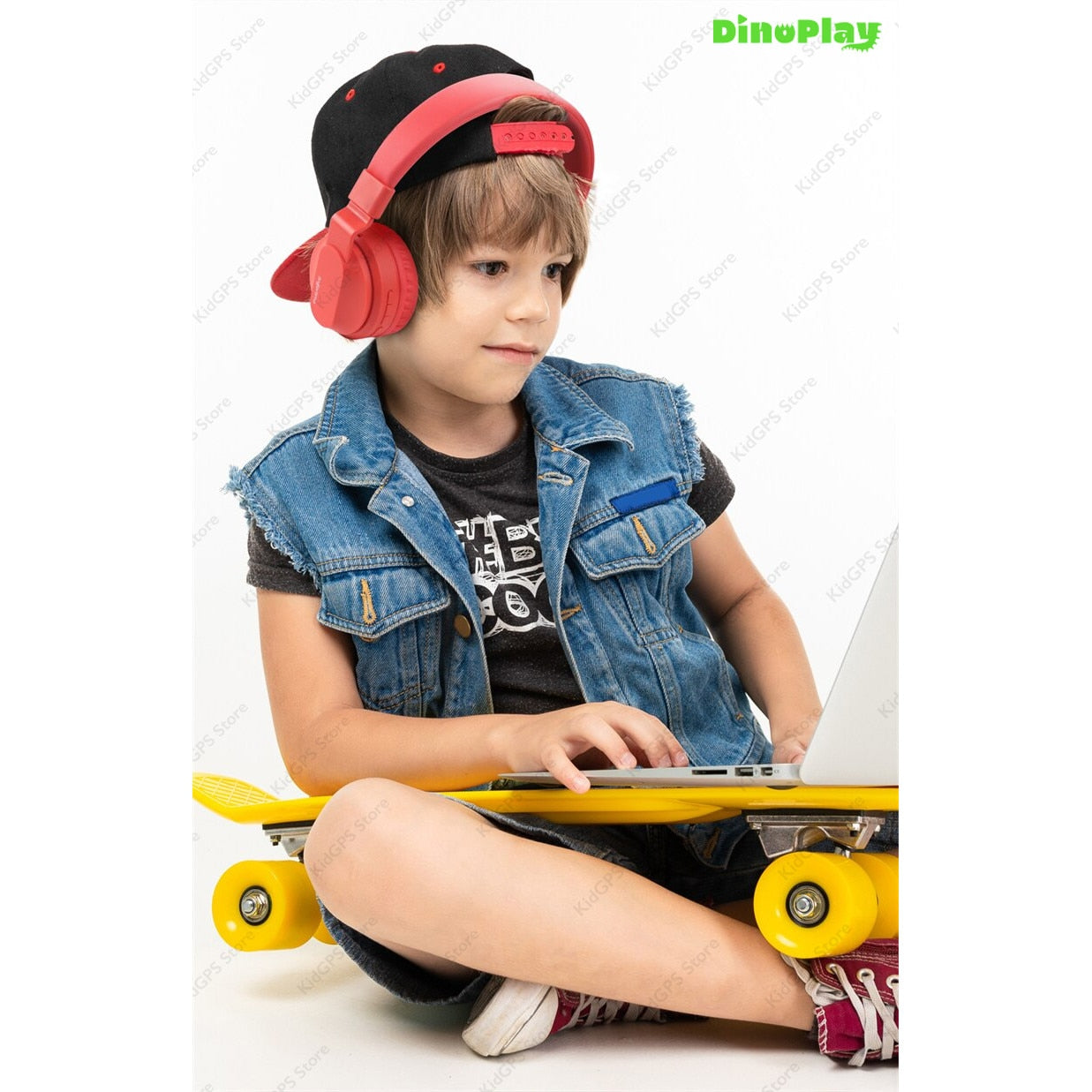 Casti audio wireless copii DinoPlay DP10 Pro, Roz
