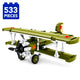 Set de Constructie cu Piese Tip Blocuri Constructie 533 Piese MiniBric World Military Aircraft 7902